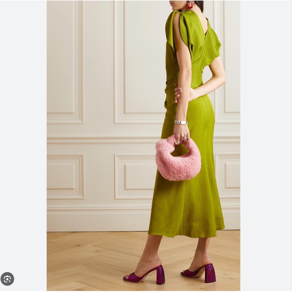 VICTORIA BECKHAM Gathered Melange Midi Dress - Picture 4 of 6